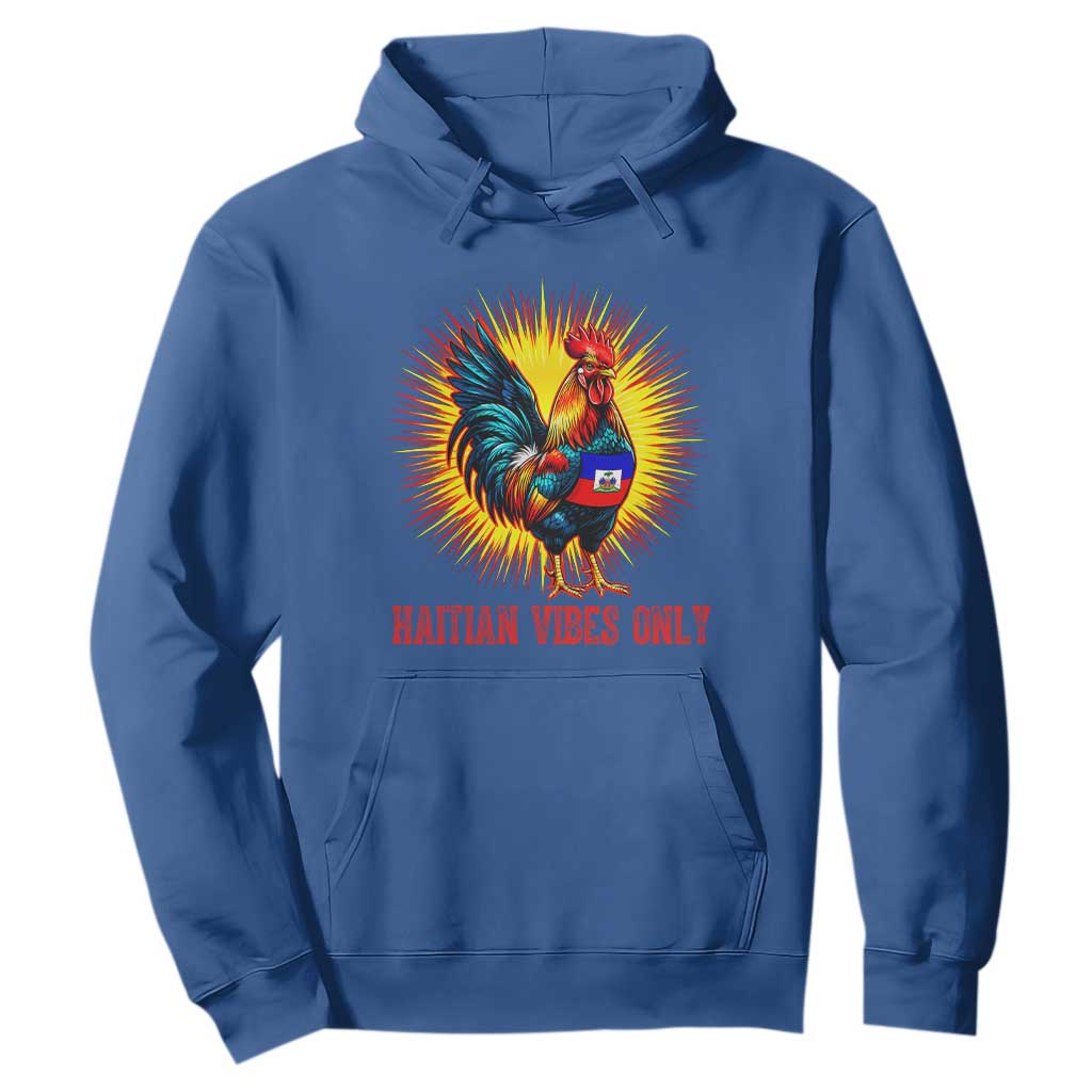 Proud Haitian Rooster Flag Hoodie Majestic National Symbol Haiti Heritage Pride TS02 Royal Blue Print Your Wear