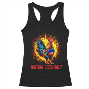 Proud Haitian Rooster Flag Racerback Tank Top Majestic National Symbol Haiti Heritage Pride TS02 Black Print Your Wear