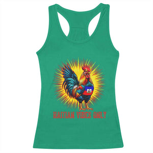 Proud Haitian Rooster Flag Racerback Tank Top Majestic National Symbol Haiti Heritage Pride TS02 Irish Green Print Your Wear