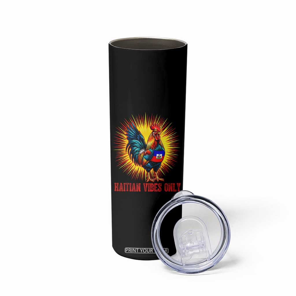 Proud Haitian Rooster Flag Skinny Tumbler Majestic National Symbol Haiti Heritage Pride TS02 Print Your Wear