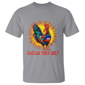 Proud Haitian Rooster Flag T Shirt Majestic National Symbol Haiti Heritage Pride TS02 Sport Gray Print Your Wear