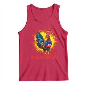 Proud Haitian Rooster Flag Tank Top Majestic National Symbol Haiti Heritage Pride TS02 Red Print Your Wear