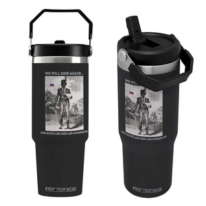 Haitian Revolution Toussaint Louverture Flip Straw Tumbler We Will Rise Again Historic Graphic TS02 One Size: 30 oz Black Print Your Wear