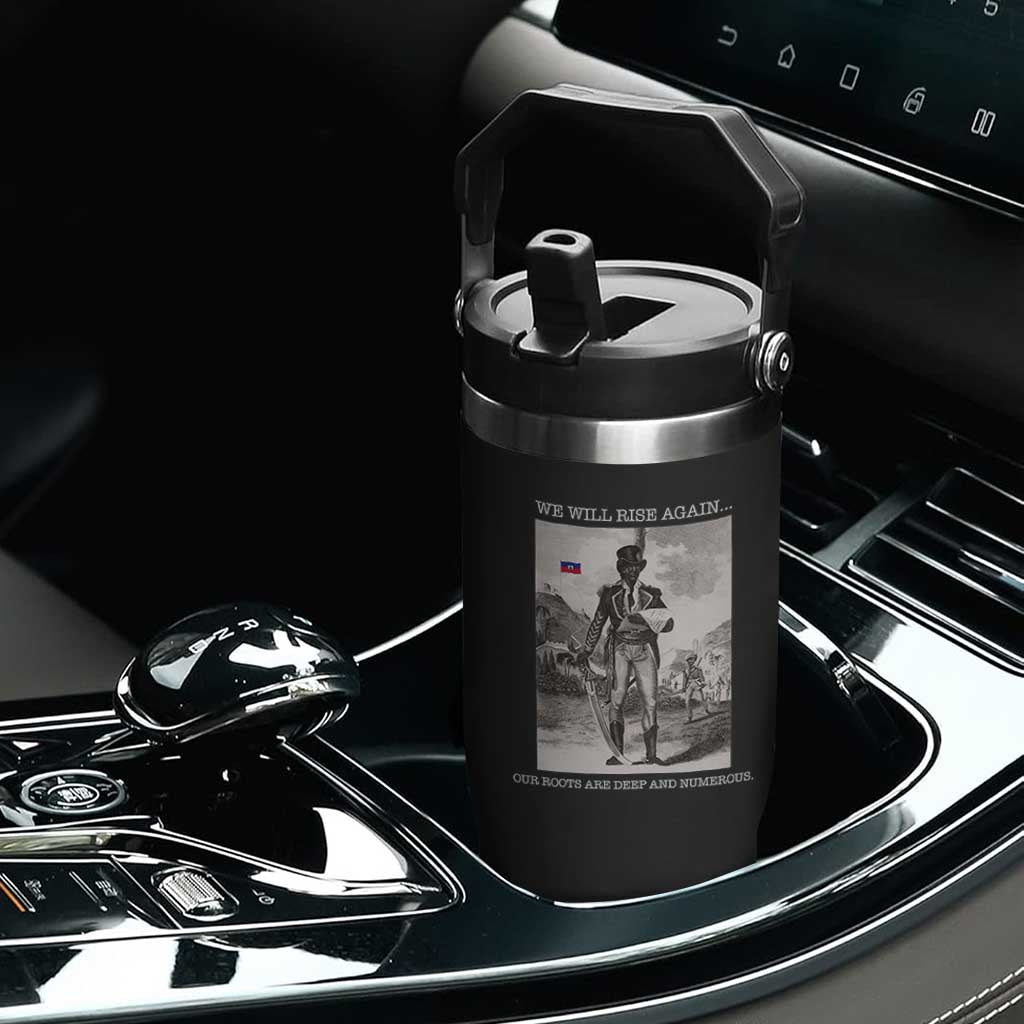 Haitian Revolution Toussaint Louverture Flip Straw Tumbler We Will Rise Again Historic Graphic TS02 Print Your Wear