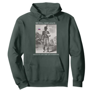 Haitian Revolution Toussaint Louverture Hoodie We Will Rise Again Historic Graphic TS02 Dark Forest Green Print Your Wear