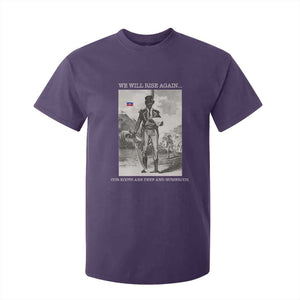 Haitian Revolution Toussaint Louverture T Shirt For Kid We Will Rise Again Historic Graphic TS02 Purple Print Your Wear