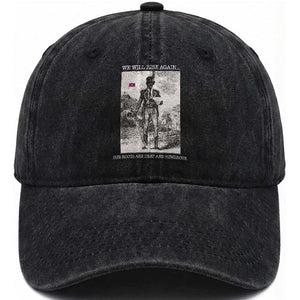 Haitian Revolution Toussaint Louverture Washed Cotton Baseball Cap We Will Rise Again Historic Graphic TS02 Print Your Wear