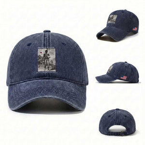 Haitian Revolution Toussaint Louverture Washed Cotton Baseball Cap We Will Rise Again Historic Graphic TS02 Washed Cap Universal Fit Navy Print Your Wear