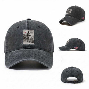 Haitian Revolution Toussaint Louverture Washed Cotton Baseball Cap We Will Rise Again Historic Graphic TS02 Washed Cap Universal Fit Dark Gray Print Your Wear