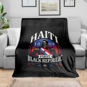 1804 First Black Republic Vintage Graphic Throw Blanket Jean Jacques Dessalines Historic TS02 Print Your Wear
