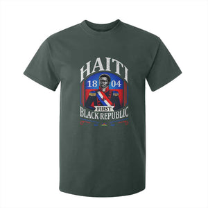 1804 First Black Republic Vintage Graphic T Shirt For Kid Jean Jacques Dessalines Historic TS02 Dark Forest Green Print Your Wear