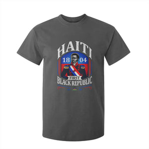 1804 First Black Republic Vintage Graphic T Shirt For Kid Jean Jacques Dessalines Historic TS02 Dark Heather Print Your Wear