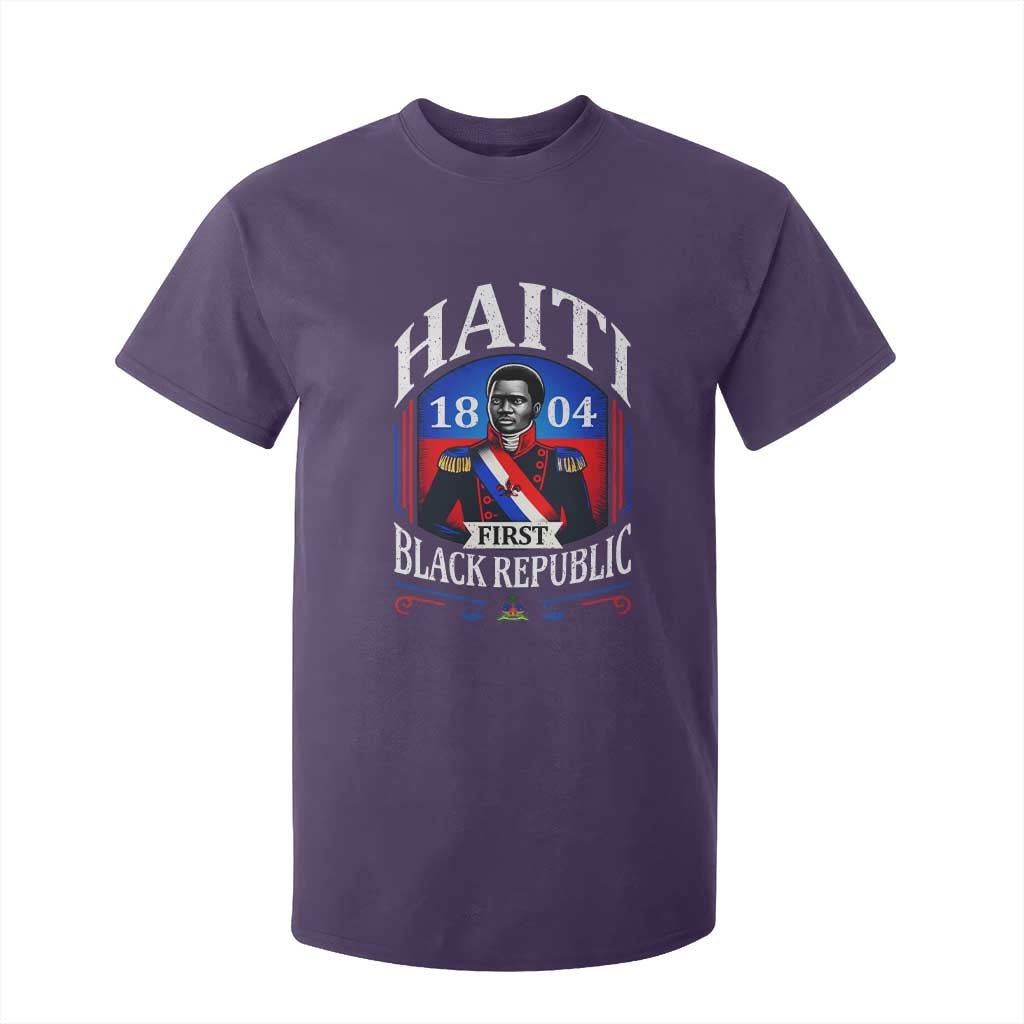 1804 First Black Republic Vintage Graphic T Shirt For Kid Jean Jacques Dessalines Historic TS02 Purple Print Your Wear