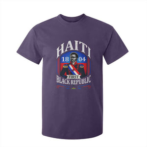 1804 First Black Republic Vintage Graphic T Shirt For Kid Jean Jacques Dessalines Historic TS02 Purple Print Your Wear