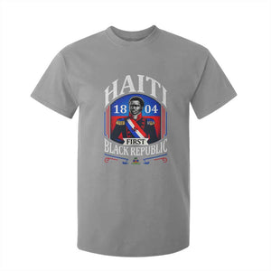 1804 First Black Republic Vintage Graphic T Shirt For Kid Jean Jacques Dessalines Historic TS02 Sport Gray Print Your Wear