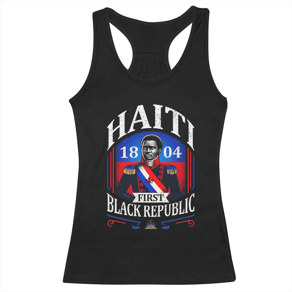 1804 First Black Republic Vintage Graphic Racerback Tank Top Jean Jacques Dessalines Historic TS02 Black Print Your Wear
