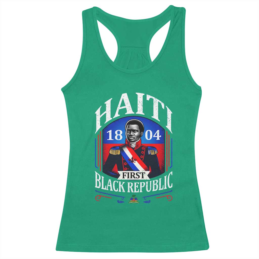 1804 First Black Republic Vintage Graphic Racerback Tank Top Jean Jacques Dessalines Historic TS02 Irish Green Print Your Wear