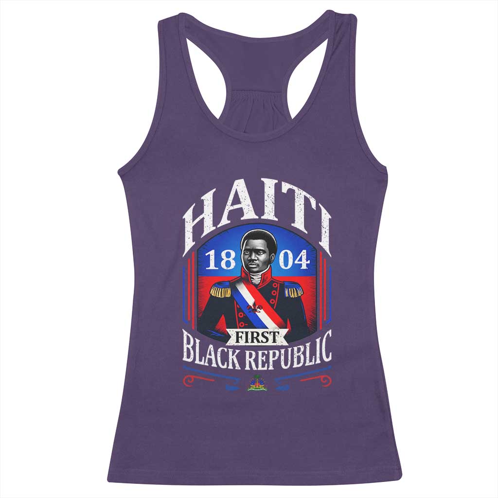 1804 First Black Republic Vintage Graphic Racerback Tank Top Jean Jacques Dessalines Historic TS02 Purple Print Your Wear