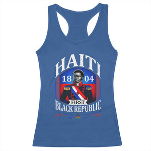 1804 First Black Republic Vintage Graphic Racerback Tank Top Jean Jacques Dessalines Historic TS02 Royal Blue Print Your Wear