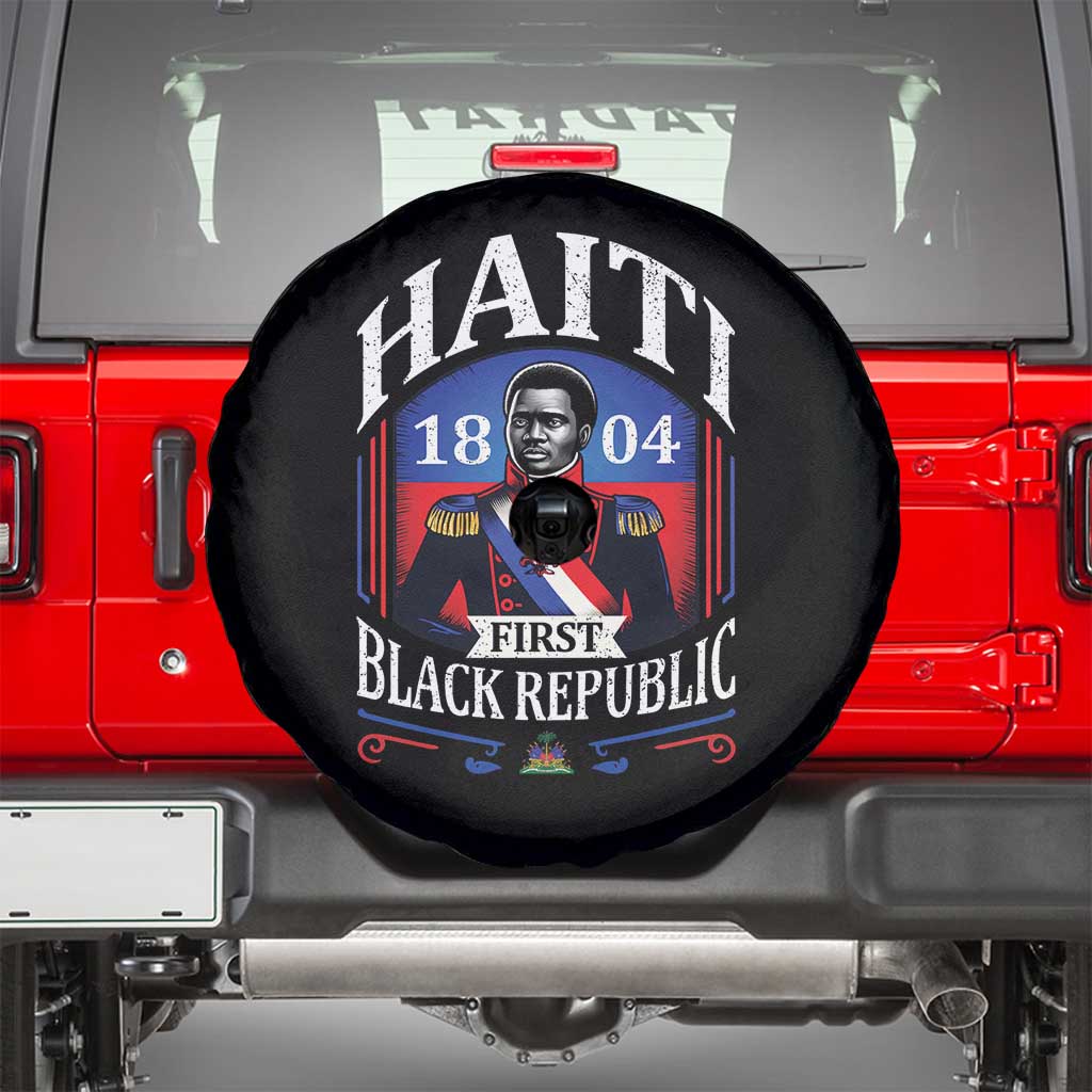1804 First Black Republic Vintage Graphic Spare Tire Cover Jean Jacques Dessalines Historic TS02 Black Print Your Wear