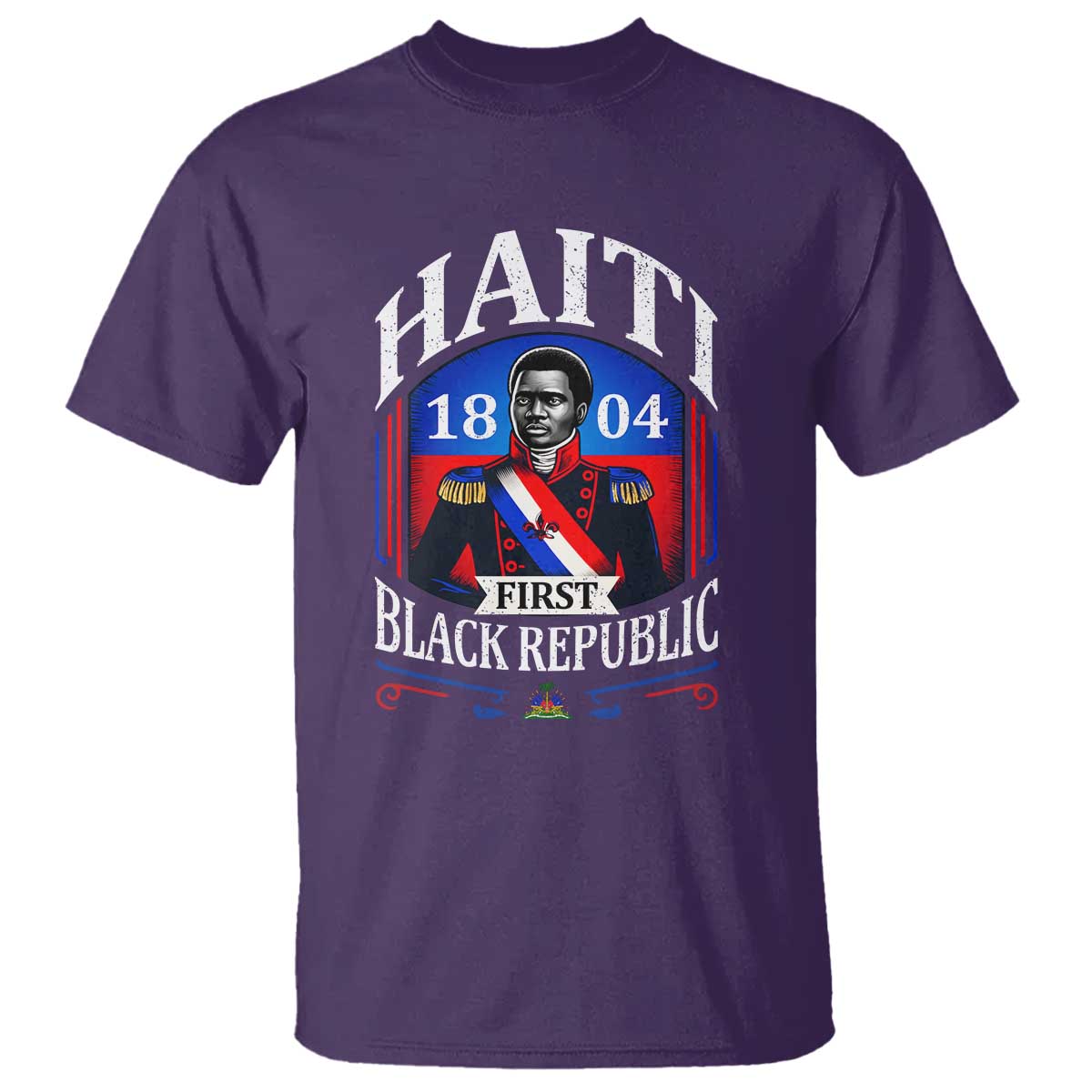 1804 First Black Republic Vintage Graphic T Shirt Jean Jacques Dessalines Historic TS02 Purple Print Your Wear