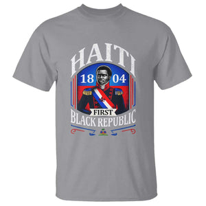 1804 First Black Republic Vintage Graphic T Shirt Jean Jacques Dessalines Historic TS02 Sport Gray Print Your Wear