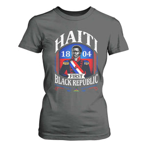 1804 First Black Republic Vintage Graphic T Shirt For Women Jean Jacques Dessalines Historic TS02 Dark Heather Print Your Wear