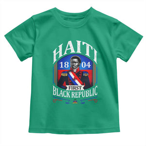 1804 First Black Republic Vintage Graphic Toddler T Shirt Jean Jacques Dessalines Historic TS02 Irish Green Print Your Wear