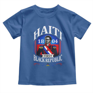 1804 First Black Republic Vintage Graphic Toddler T Shirt Jean Jacques Dessalines Historic TS02 Royal Blue Print Your Wear