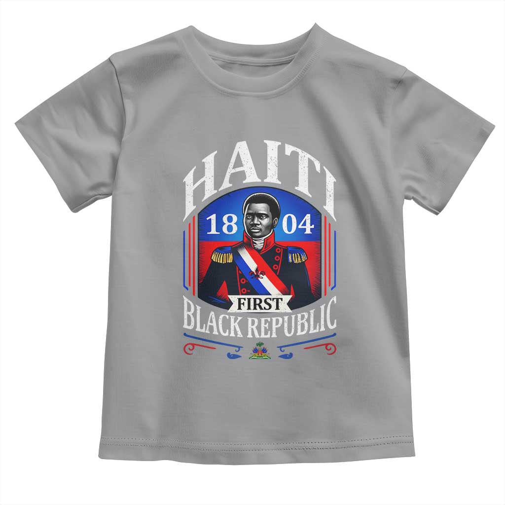 1804 First Black Republic Vintage Graphic Toddler T Shirt Jean Jacques Dessalines Historic TS02 Sport Gray Print Your Wear