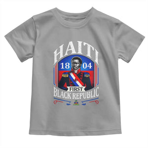 1804 First Black Republic Vintage Graphic Toddler T Shirt Jean Jacques Dessalines Historic TS02 Sport Gray Print Your Wear