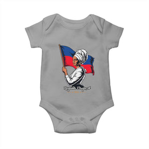 Respekte Drapo A 1804 Haitian Independence Day Baby Onesie Proud Haitian Woman Flag Heritage