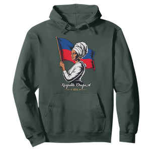 Respekte Drapo A 1804 Haitian Independence Day Hoodie Proud Haitian Woman Flag Heritage