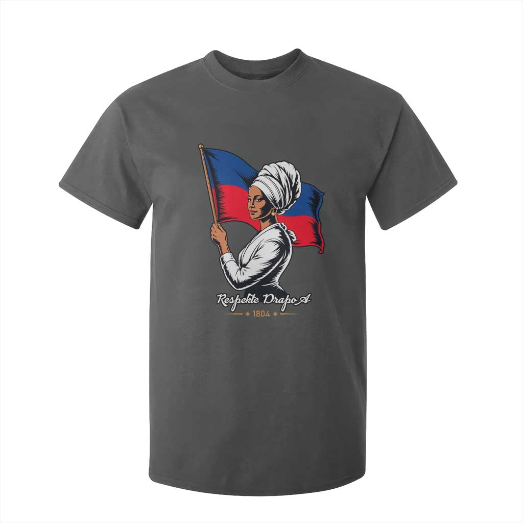Respekte Drapo A 1804 Haitian Independence Day T Shirt For Kid Proud Haitian Woman Flag Heritage