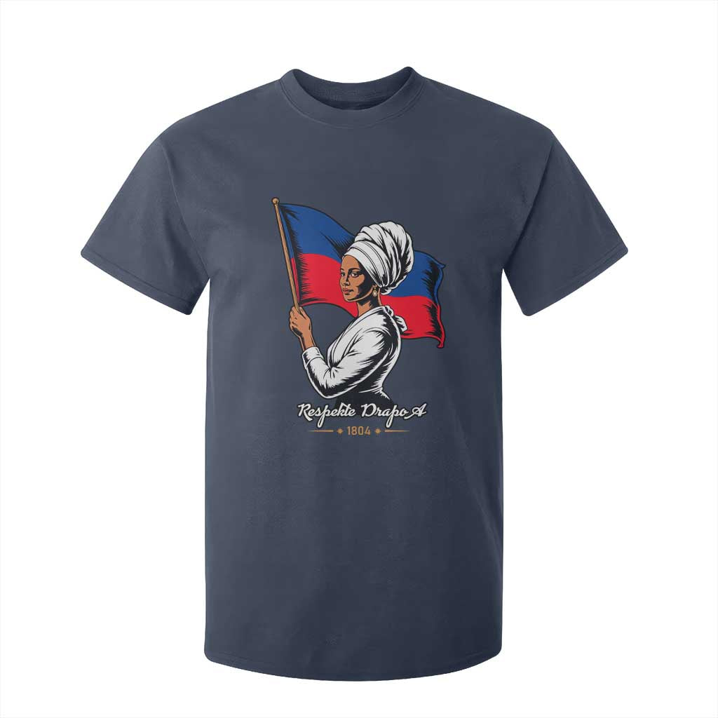Respekte Drapo A 1804 Haitian Independence Day T Shirt For Kid Proud Haitian Woman Flag Heritage