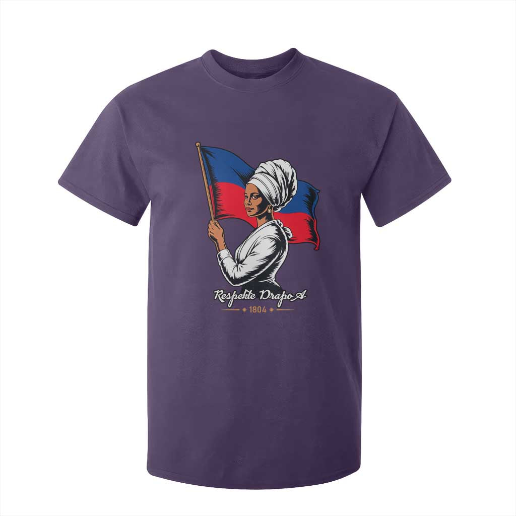 Respekte Drapo A 1804 Haitian Independence Day T Shirt For Kid Proud Haitian Woman Flag Heritage
