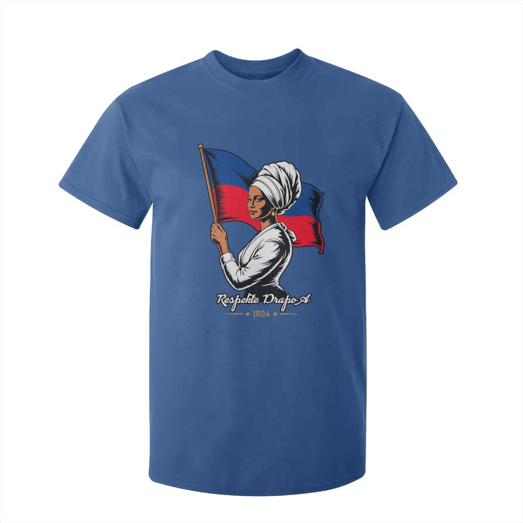 Respekte Drapo A 1804 Haitian Independence Day T Shirt For Kid Proud Haitian Woman Flag Heritage