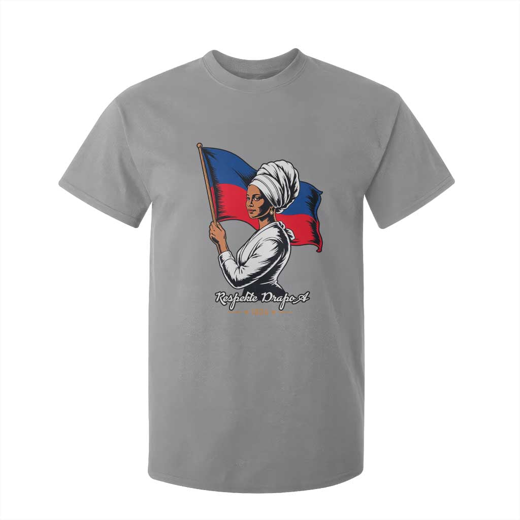 Respekte Drapo A 1804 Haitian Independence Day T Shirt For Kid Proud Haitian Woman Flag Heritage