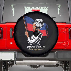 Respekte Drapo A 1804 Haitian Independence Day Spare Tire Cover Proud Haitian Woman Flag Heritage