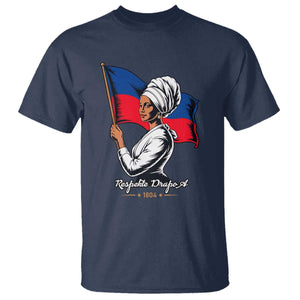 Respekte Drapo A 1804 Haitian Independence Day T Shirt Proud Haitian Woman Flag Heritage