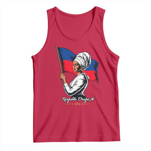 Respekte Drapo A 1804 Haitian Independence Day Tank Top Proud Haitian Woman Flag Heritage