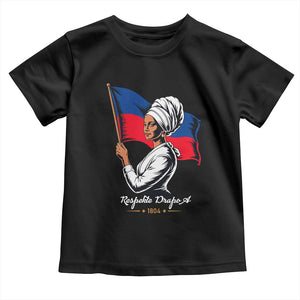 Respekte Drapo A 1804 Haitian Independence Day Toddler T Shirt Proud Haitian Woman Flag Heritage