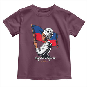 Respekte Drapo A 1804 Haitian Independence Day Toddler T Shirt Proud Haitian Woman Flag Heritage
