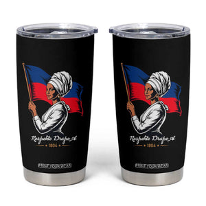 Respekte Drapo A 1804 Haitian Independence Day Tumbler Cup Proud Haitian Woman Flag Heritage