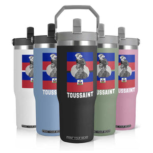 Toussaint Louverture Haitian Revolution Leader Flip Straw Tumbler Vintage General Portrait Haiti Freedom History