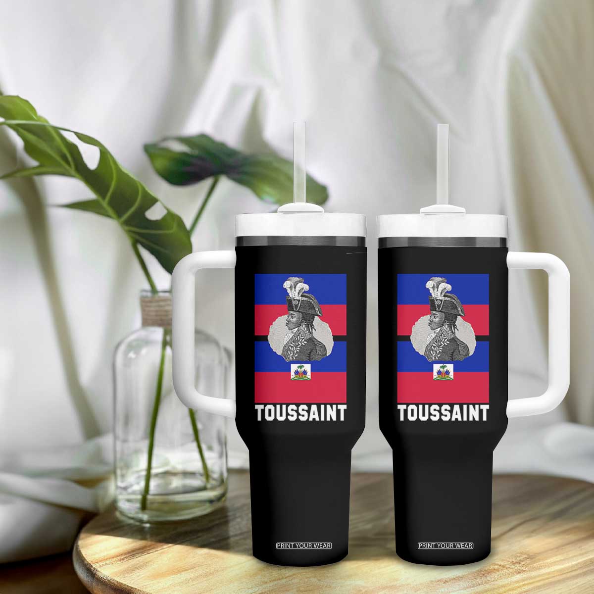 Toussaint Louverture Haitian Revolution Leader Tumbler With Handle Vintage General Portrait Haiti Freedom History