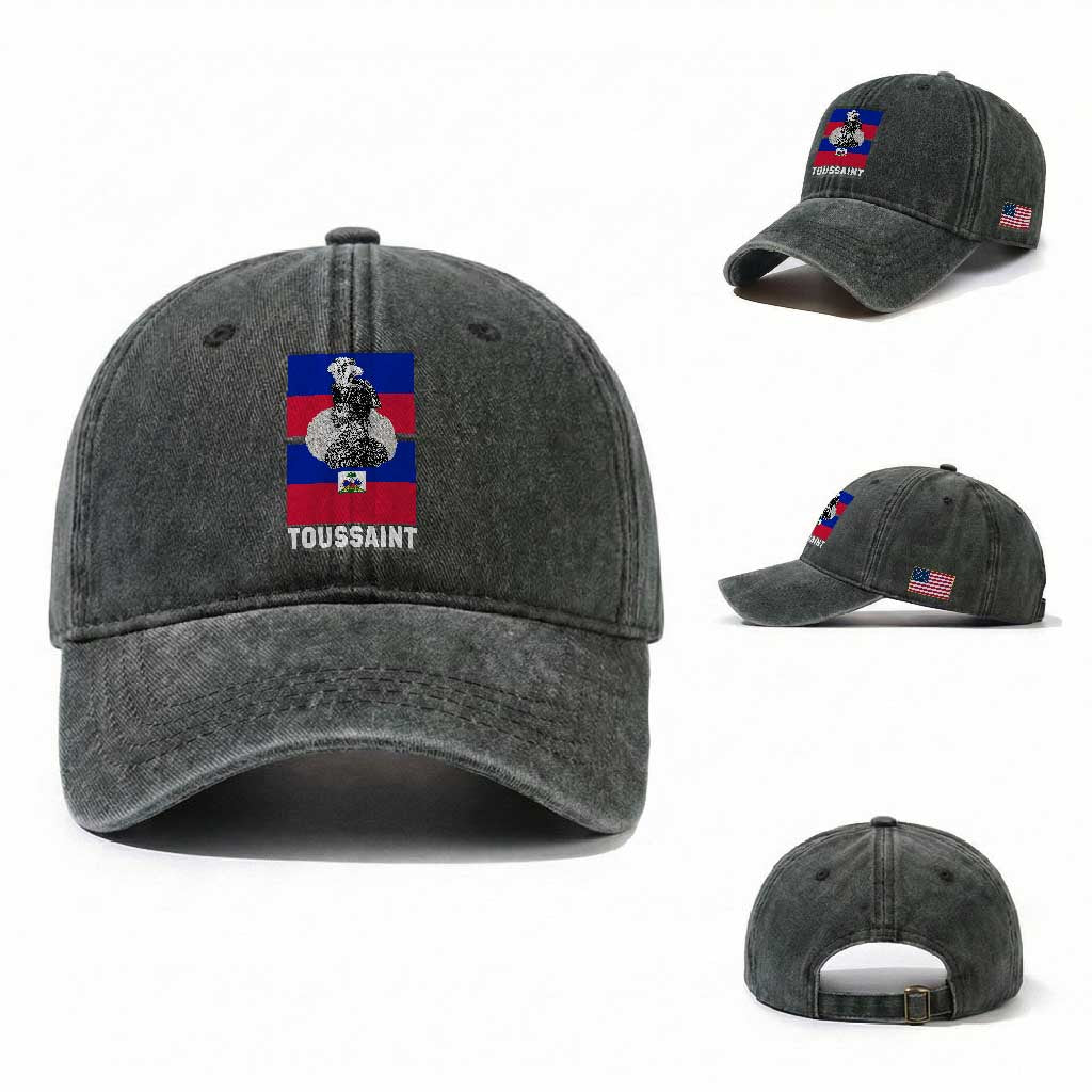 Toussaint Louverture Haitian Revolution Leader Washed Cotton Baseball Cap Vintage General Portrait Haiti Freedom History