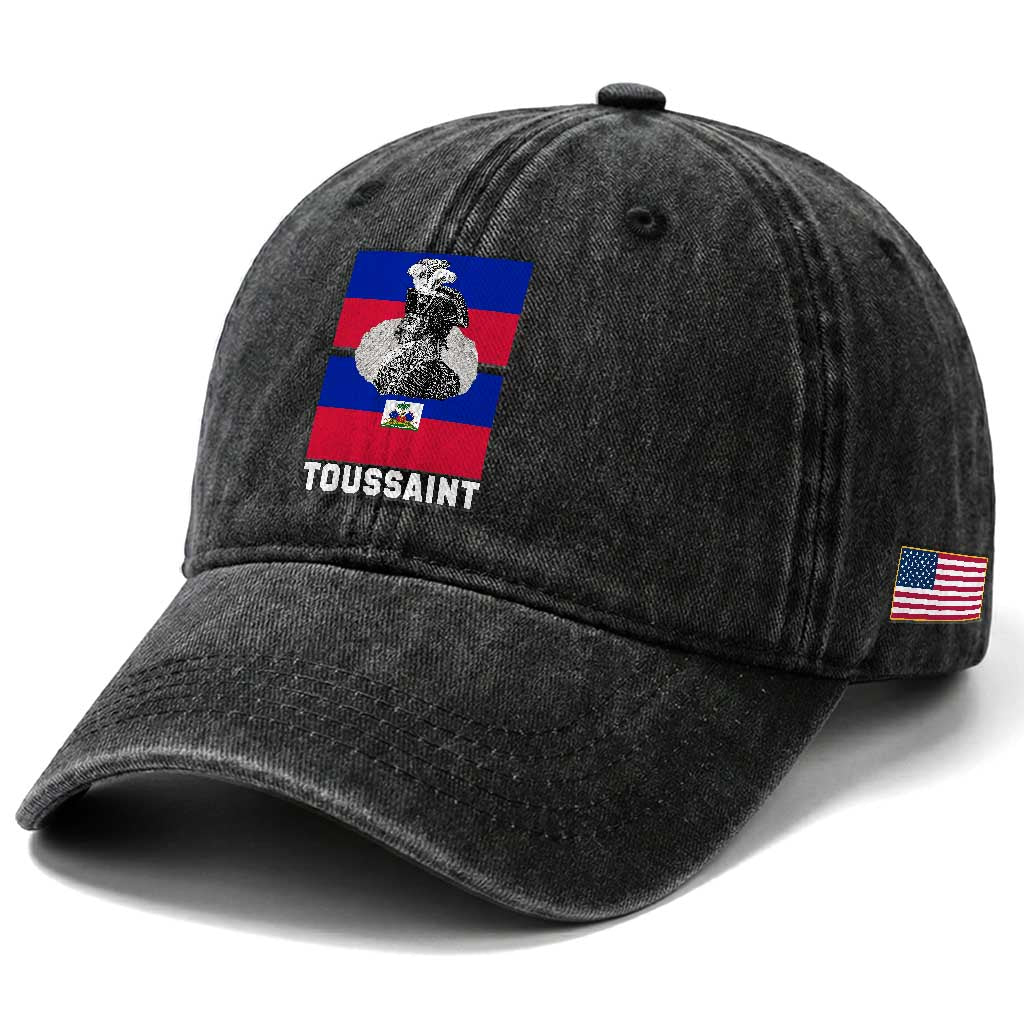 Toussaint Louverture Haitian Revolution Leader Washed Cotton Baseball Cap Vintage General Portrait Haiti Freedom History