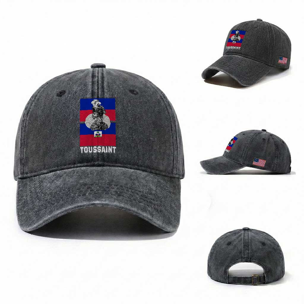 Toussaint Louverture Haitian Revolution Leader Washed Cotton Baseball Cap Vintage General Portrait Haiti Freedom History