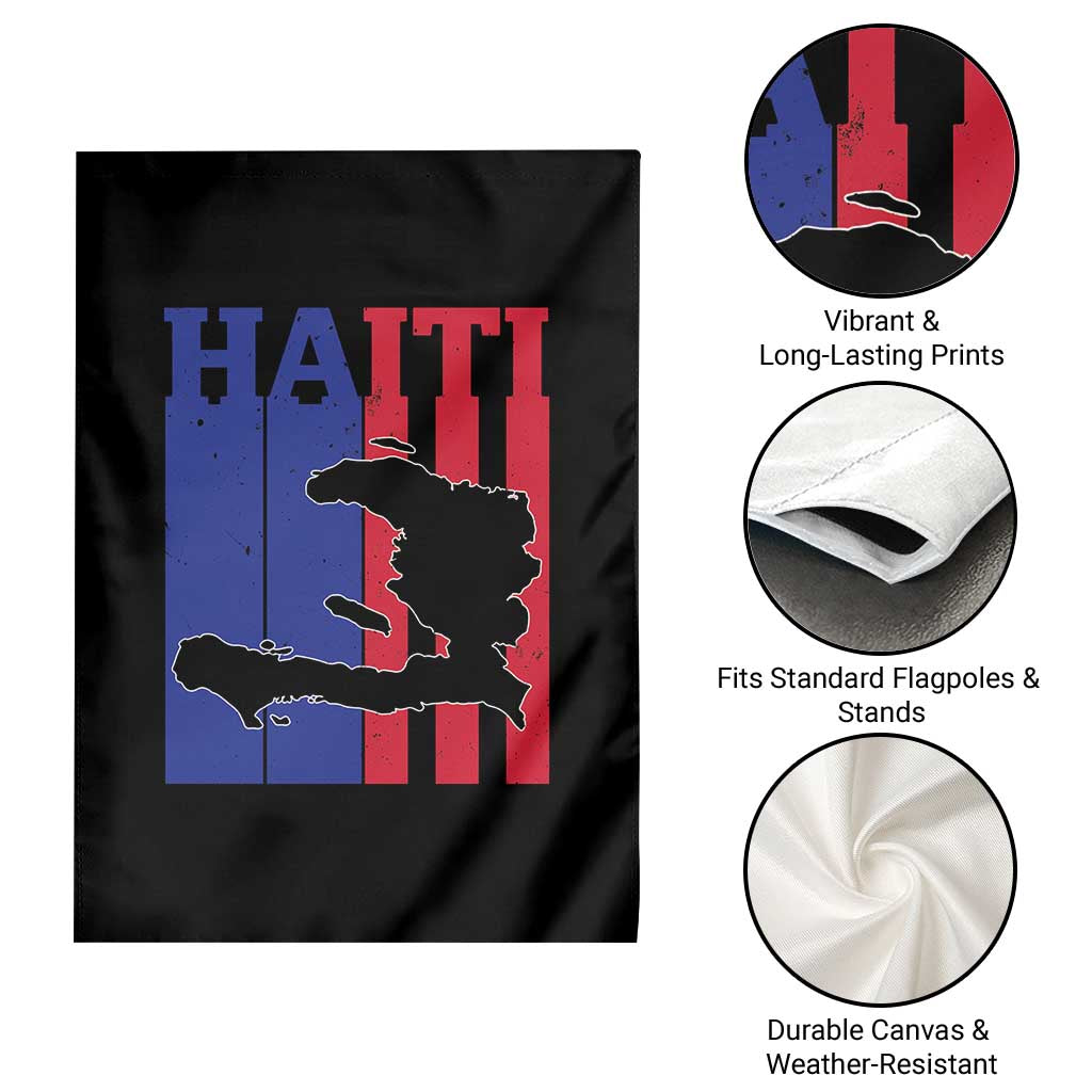 Vintage Retro Map of Haiti Garden Flag Haitian Heritage Pride Travel Souvenir TS02 Print Your Wear